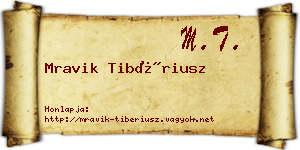 Mravik Tibériusz névjegykártya